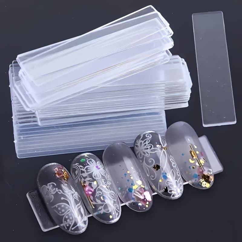 TEMU 30 Nail Display Racks, Gel Nail Polish Nail Enhancement Support Strips For Practice, Acrylic Nail Tip Nail Enhancement Strip Display Tools