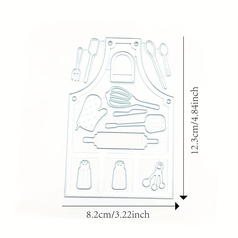 TEMU Suitable For Diy Apron Tool Card Making, Metal Embossing Die-cutting, Carbon Steel Mold