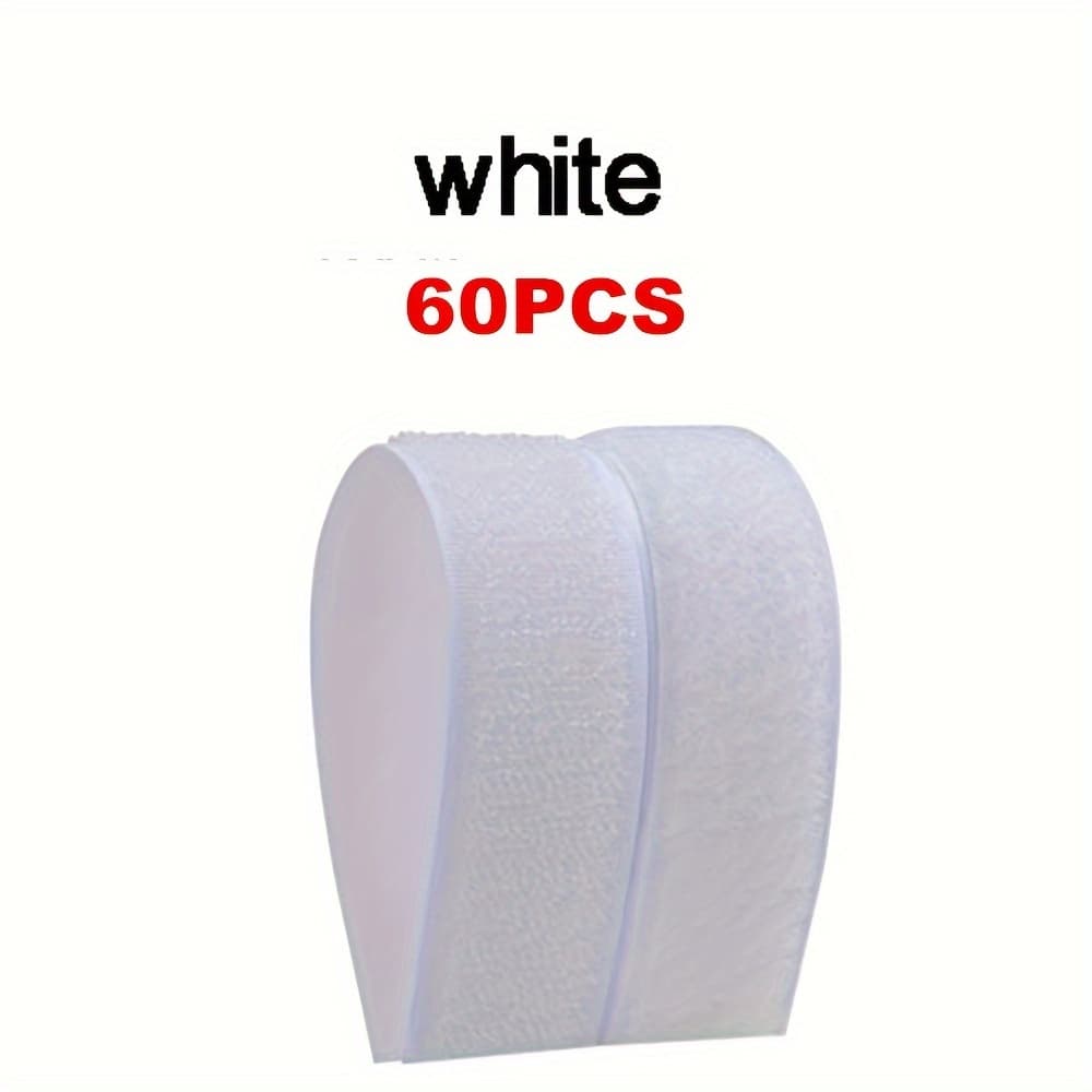 TEMU 40/60pcs Self-adhesive Hook And Loop Strips, Double Sided Interlocking Tape, Sticky Back Tape, Heavy Duty Mounting Strips For Home Or Office Use - Holes And Screws, 8x2cm/3.12x0.79inch