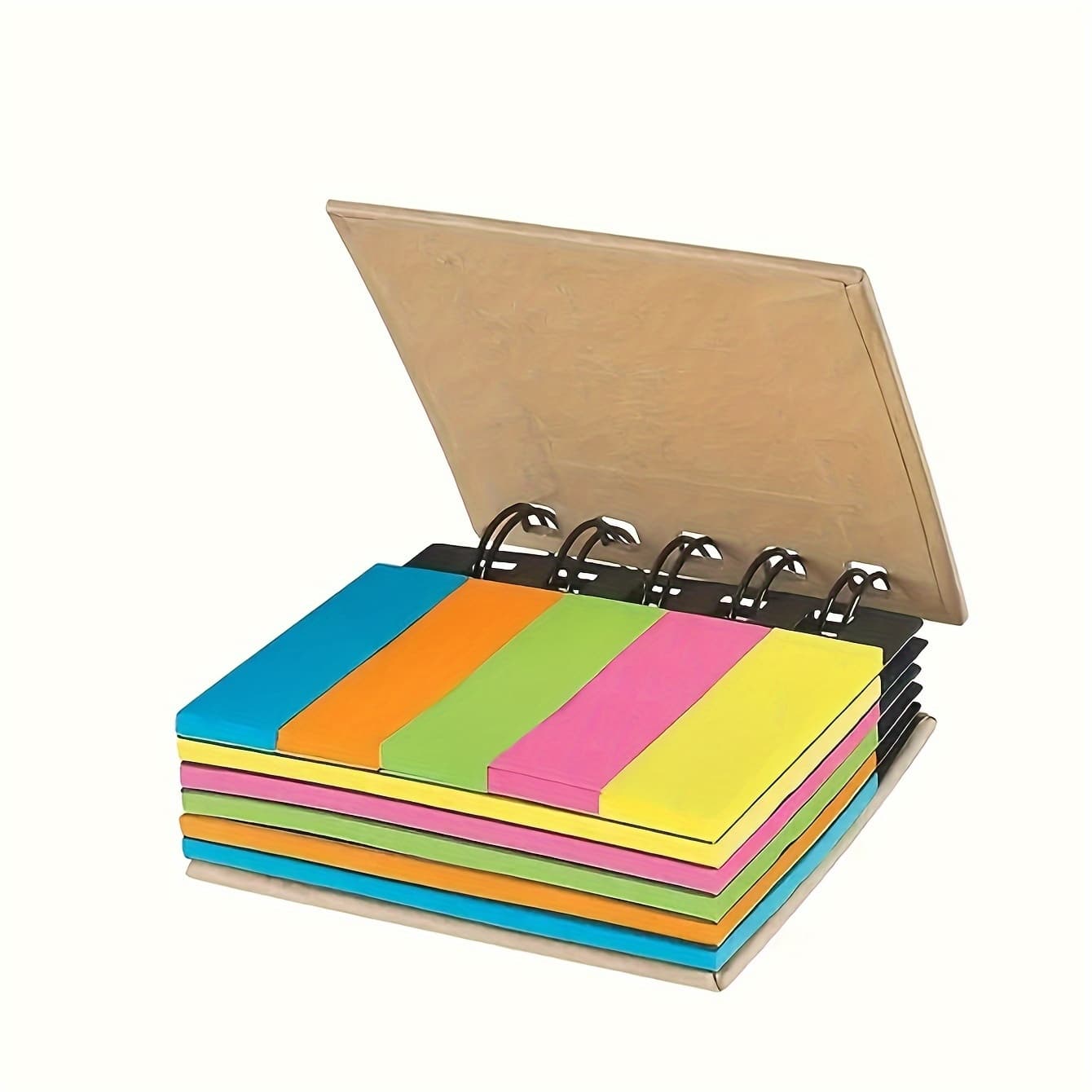 TEMU 1 Book Of 250 Sheets Paper Sticky Note Advertising Gift Notepad Fluorescent Set Sticky Notes