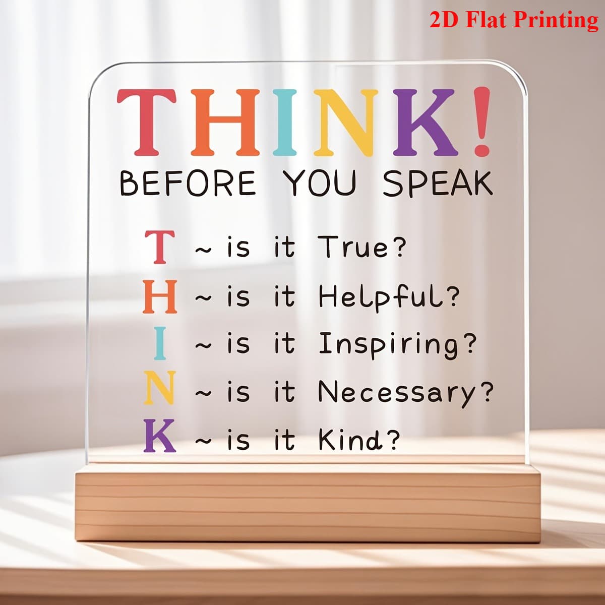 TEMU 2d Flat ' Before ' Desktop Decor - Transparent Motivational Quote Sign, Durable Home And Office Ornament, Coworker Friend Employee Gift, , Aesthetic Office Supply