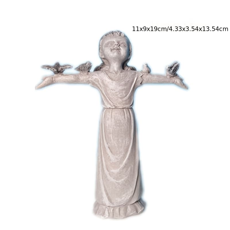 TEMU Decorative Sculpture, Outdoor Statue, Little Girl Garden Statue, Suitable For Gifts, A Good Gift Item
