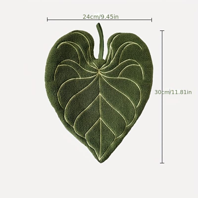 TEMU 1pc Plant Leaf Creative Fingertip Towel, Beautiful Coral Towel, Wall-mountable Fingertip Towel Suitable For Kitchen And Bathroom, Sink Fingertip Towel, Hand Towel