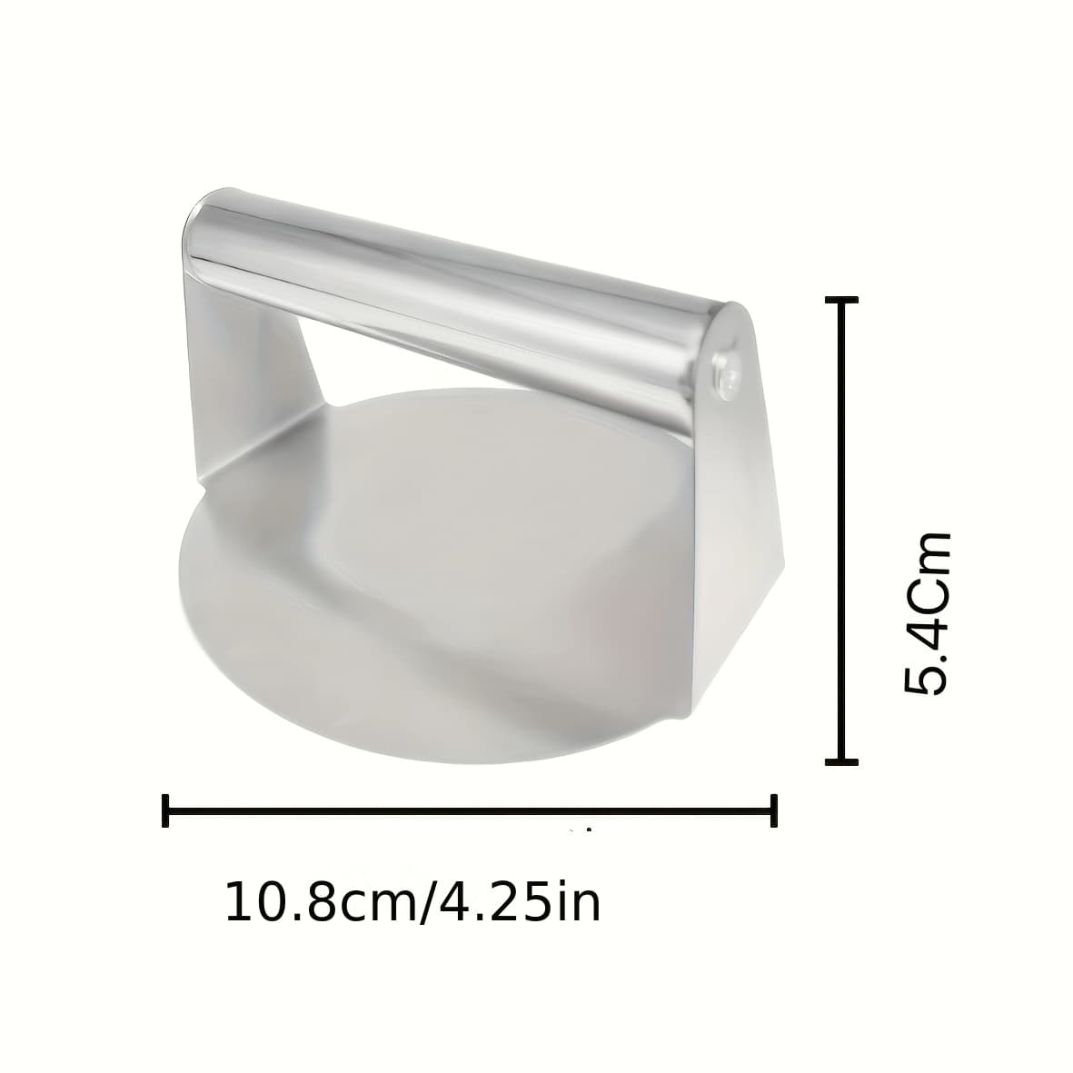 TEMU 1 Pack Stainless Steel Burger Press | Manual Patty Pressing Tool For Burgers, Pan-frying And Pancakes | Ergonomic Heat-resistant Handle For Safe Cooking | The Patty Is Thick
