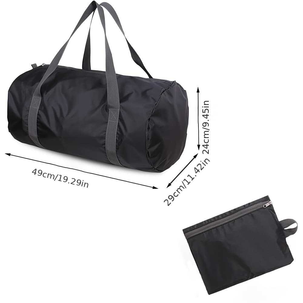 TEMU 1pc Men' & Women' Foldable Fitness Gym Bag With Internal Pocket - Lightweight Travel Sports Duffle Suitable For Workout,, Gym - /
