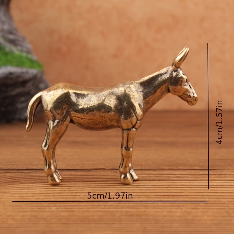 TEMU Collectible Figurines, 1pc/polished Donkey Figurine | Animal Decor For Living Room And Bedroom, Ideal For Christmas, Halloween, Eastervalentine, Carnival, , Easter, Wedding, Gift