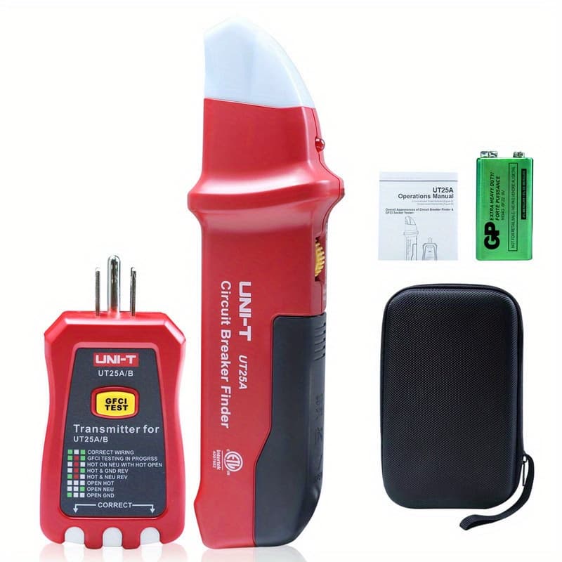 TEMU Circuit Breaker Finder, Electrical Circuit Tracer Tool Kit With Integrated Gfci Outlet Tester, Circuit Tester With Buzzer Alarm Includes Carrying Case