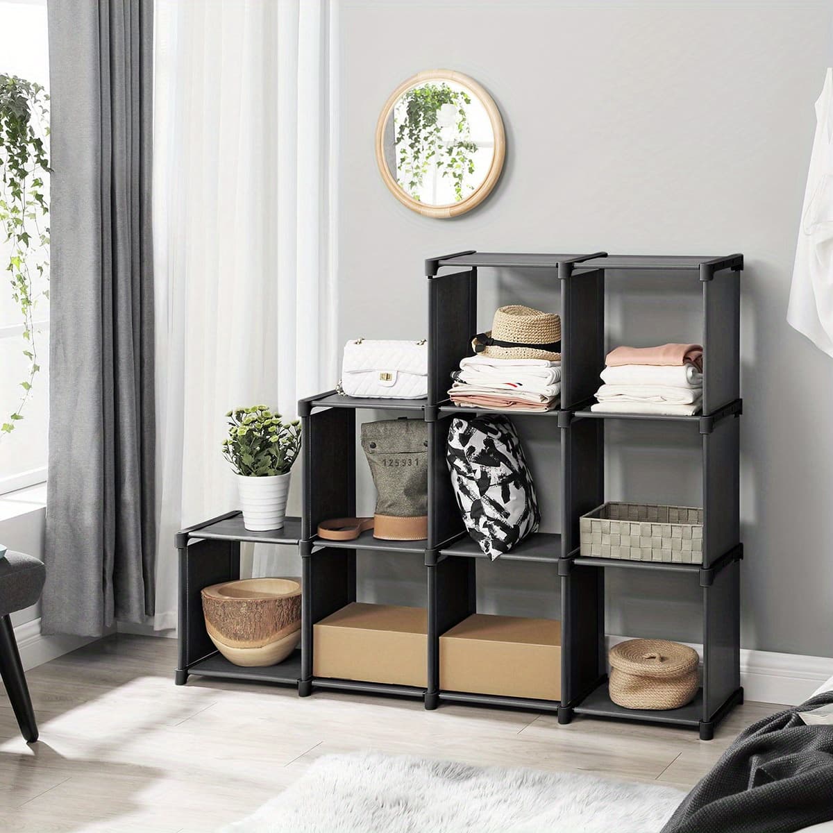 TEMU 9- Storage Shelves Open Bookshelf Closet Organizer Rack Cabinet