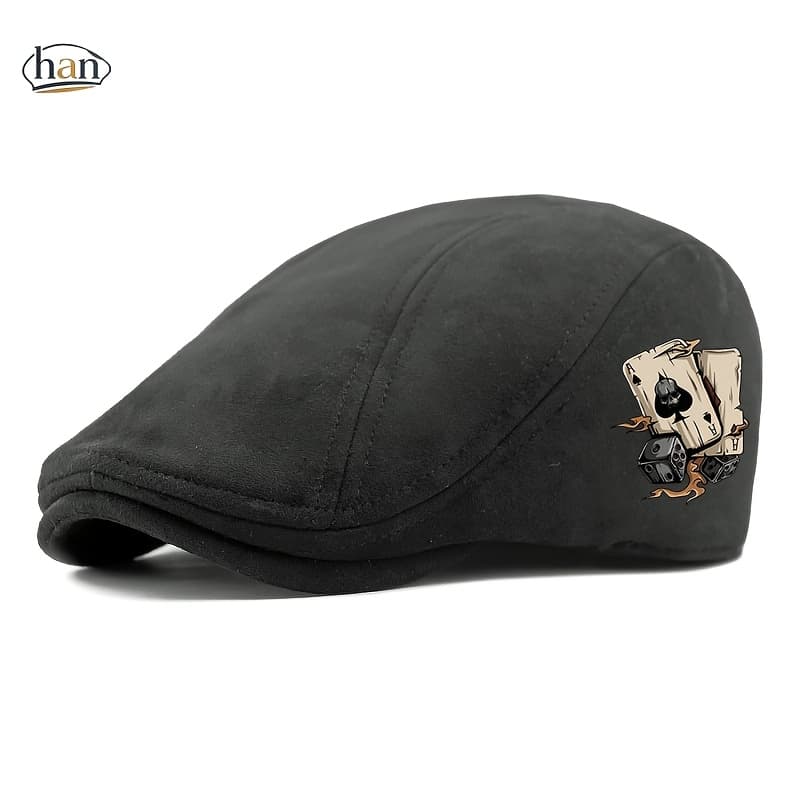 TEMU Beret Hat For Men And Women, Autumn/winter Style, Peaked , British Style,