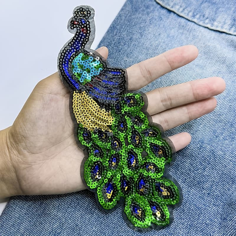 TEMU 1pc Sparkling , Iron-on/sew-on Applique For Diy Jeans, Bags, Shoes, Hats, And Jackets