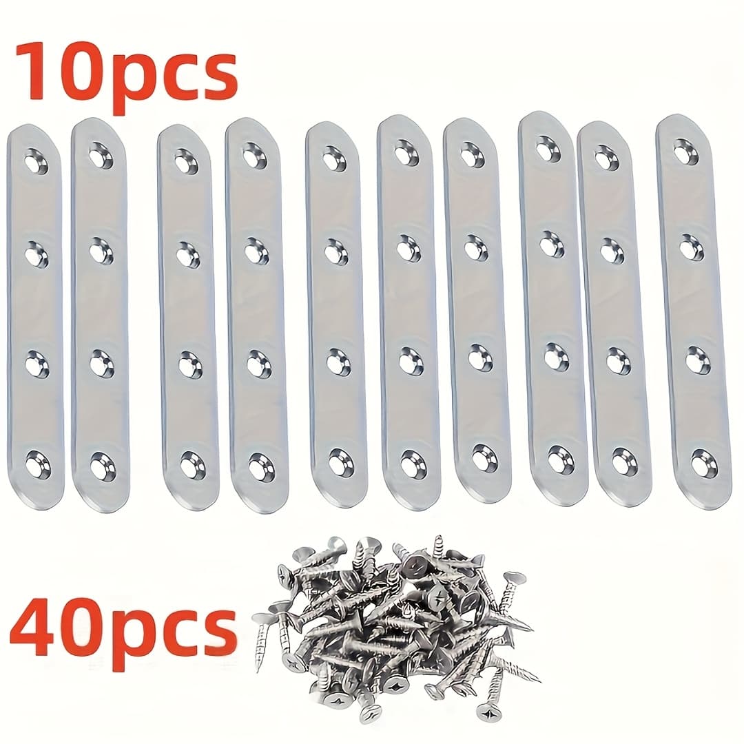 TEMU 50pcs Bracket With Screws – 90 Degree Right Angle Furniture Connector, Heavy Duty Industrial Hardware For Secure Fastening