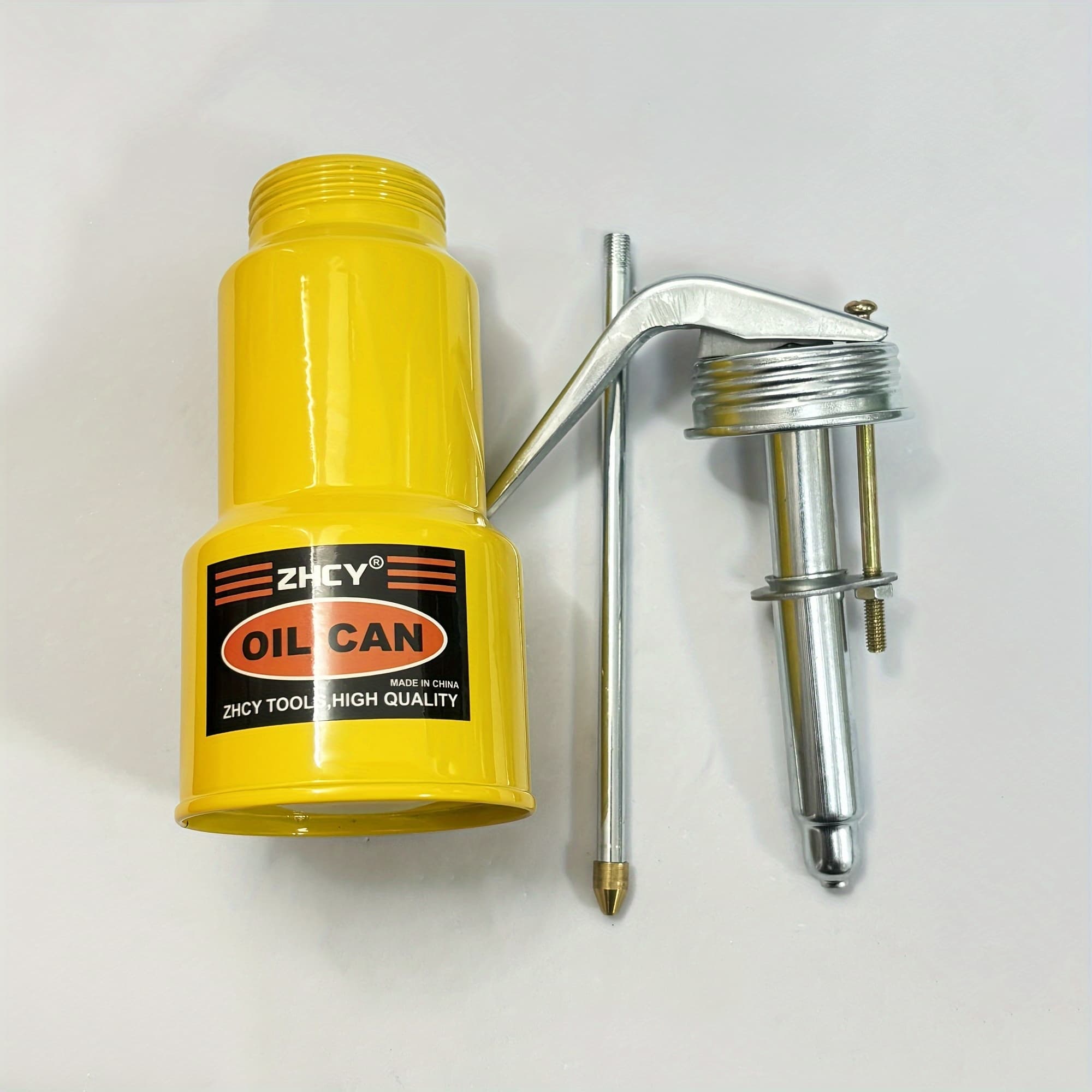 TEMU 300ml Metal Manual Long Mouth Oil Filler Lubricant Filler
