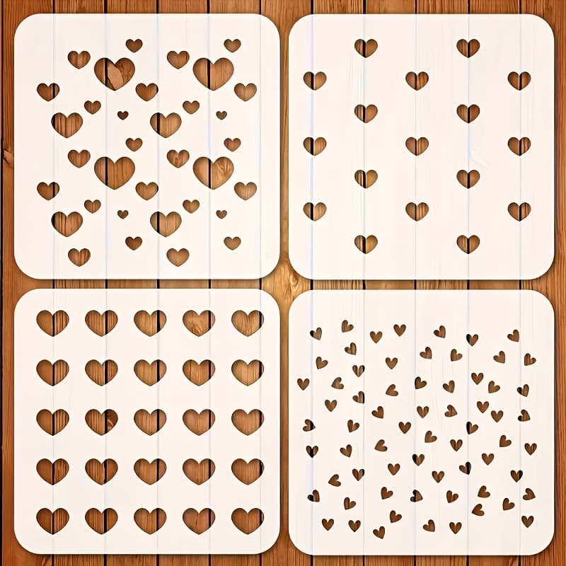 TEMU -shaped Stencils, Inches, Reusable Painting Templates Suitable For Crafts On Walls, Furniture, Journals, Fabrics, And More