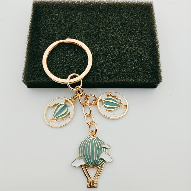 TEMU Hot Air Balloon Keychain, Cloud Keychain, Enamel Keychain, Additions For Handbags, Handmade Gifts For Men And Women