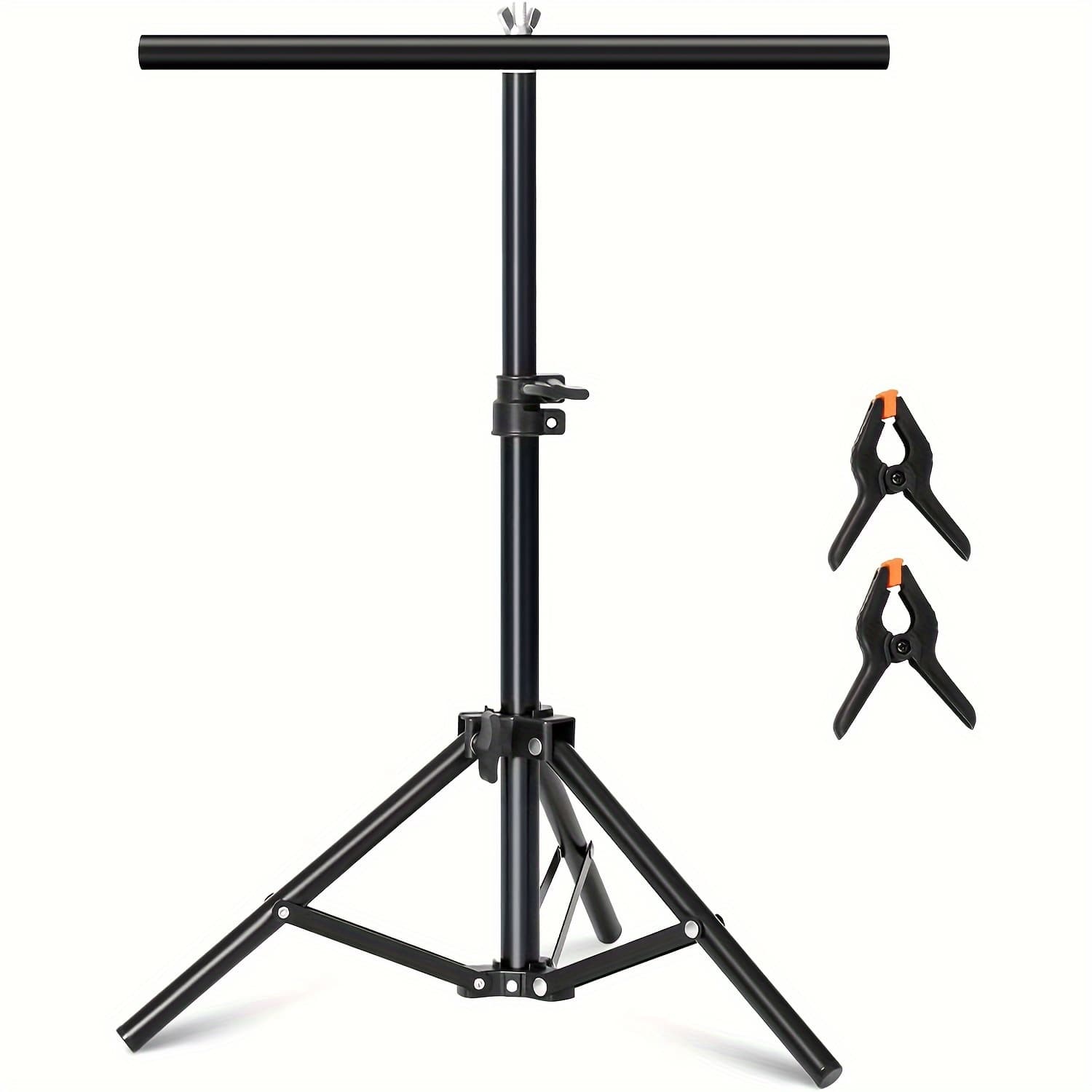 TEMU 68cm/27 Inches Tabletop Photography Backdrop Stand Stands Mini Holder For Photo Studio Desktop Background Paper, Background Support Stand With 2 Clamps