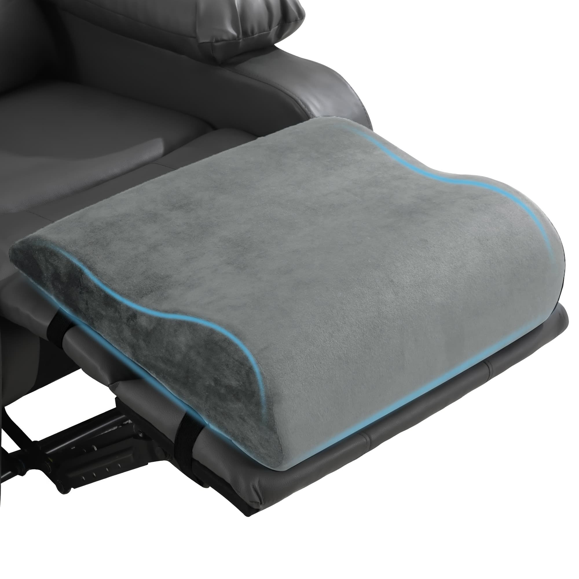 TEMU Oversized Lounge Chair Leg Pillow, Foam Footrest With Wave-shaped Lounge Chair Leg Extension, Multifunctional Backrest And Lumbar Support Pillow For Bed, Sofa