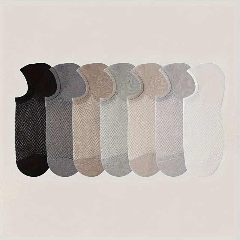TEMU 7-pack Men's Summer Thin Solid Color Boat