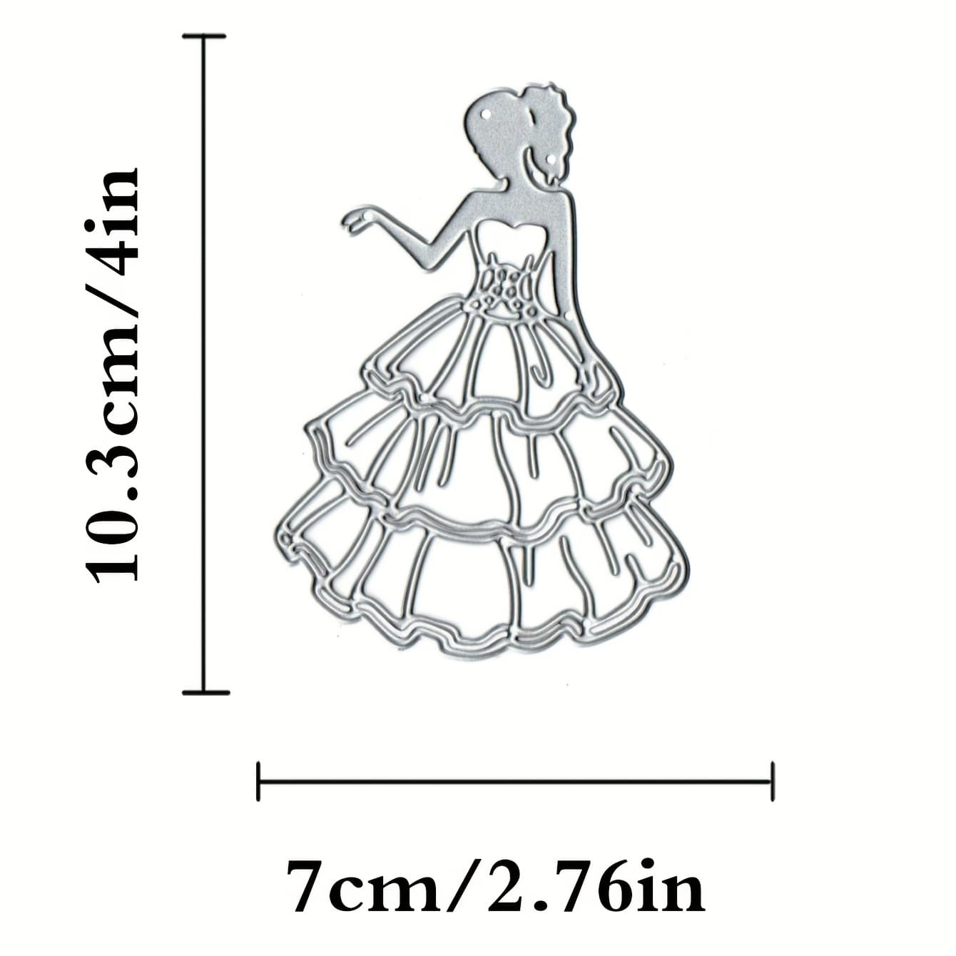 TEMU 1pc Fashion Dress Metal Cutting Embossing Die, Suitable For Scrapbooks, Cards, Invitations And Craft Projects, Perfect For With Heart Patterns And Musical Notes