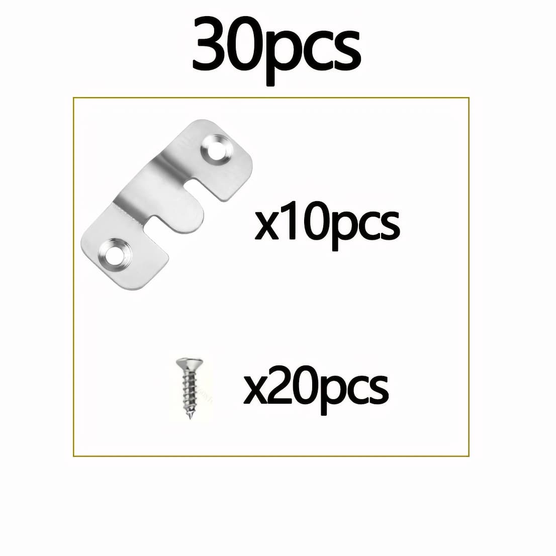 TEMU 30 Stainless Steel Recessed Bracket Frame Hooks Interlocking Frame Hooks, Z-clip Photo Wall Mount Connectors With Screws - Suitable For Furniture Photo Hardware Mirrors