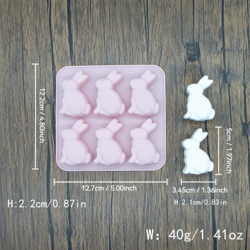 TEMU Resin Liquid Mold Rabbit Candle Plaster Crystal Epoxy Diffuser Stone Making Silicone Mold
