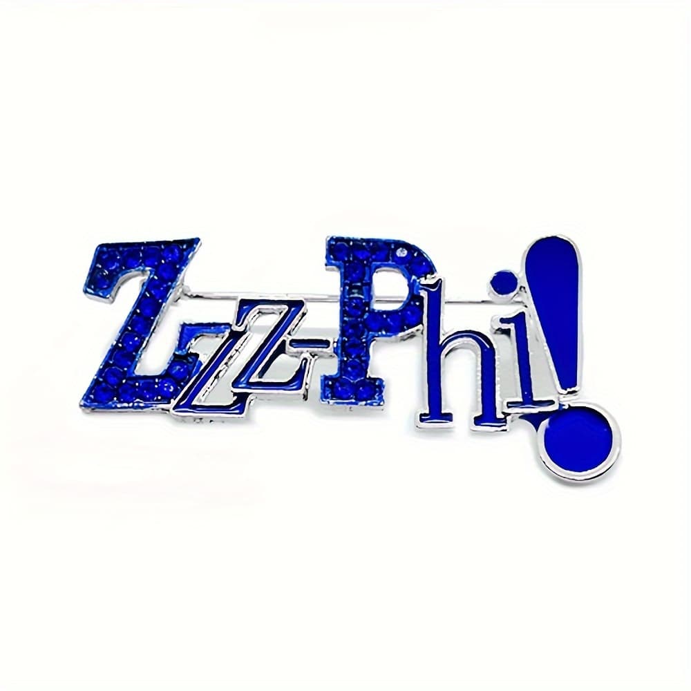 TEMU Greek Sorority Symbol Zzz-phi Letter Label Enamel Metal Brooch Pin For Man.suitable For Men And Women.