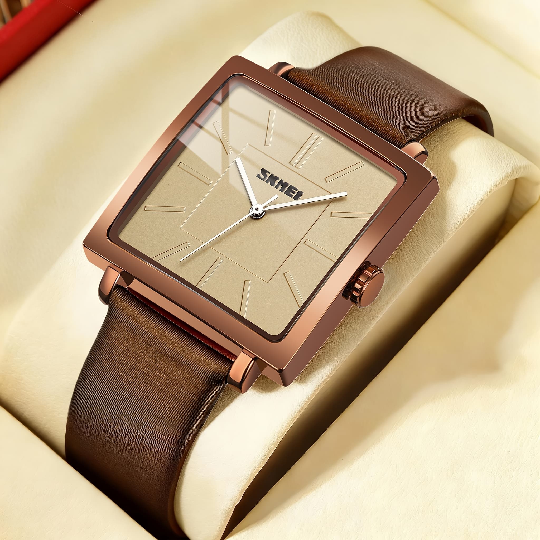 TEMU Women's Elegant Retro With Quartz Movement & Pu Strap - Classic Rectangular Wristwatch Suitable, Gift For Mothers, Weddings,, Birthdays - Accessory