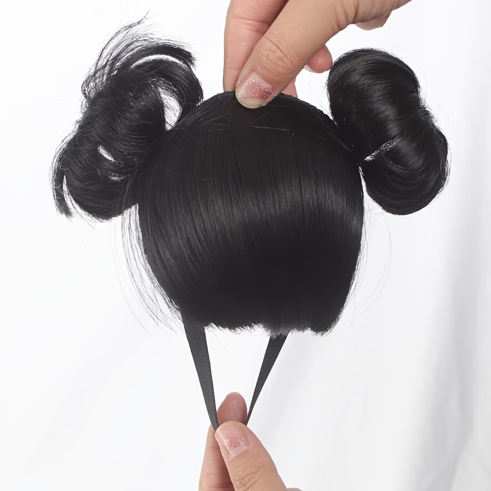 TEMU Humorous Pet Headgear Featuring Wigs For Cats And Dogs, Including Bangs, Braids, And Exploding , Perfect For Cosplay, Photo Shoots, And Party Outfits