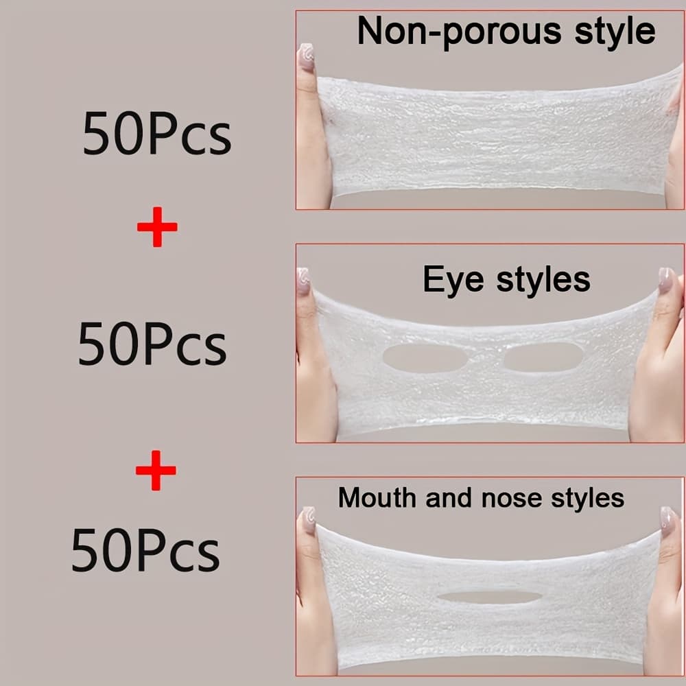 TEMU 150pcs Unscented Stretchable Pads, Wet Face Wipes, Thin Makeup Remover Cloths, To Trim- Stretchable Wet Pads, Facial Care Tool, Suitable For Daily Home Or Travel Facial Care