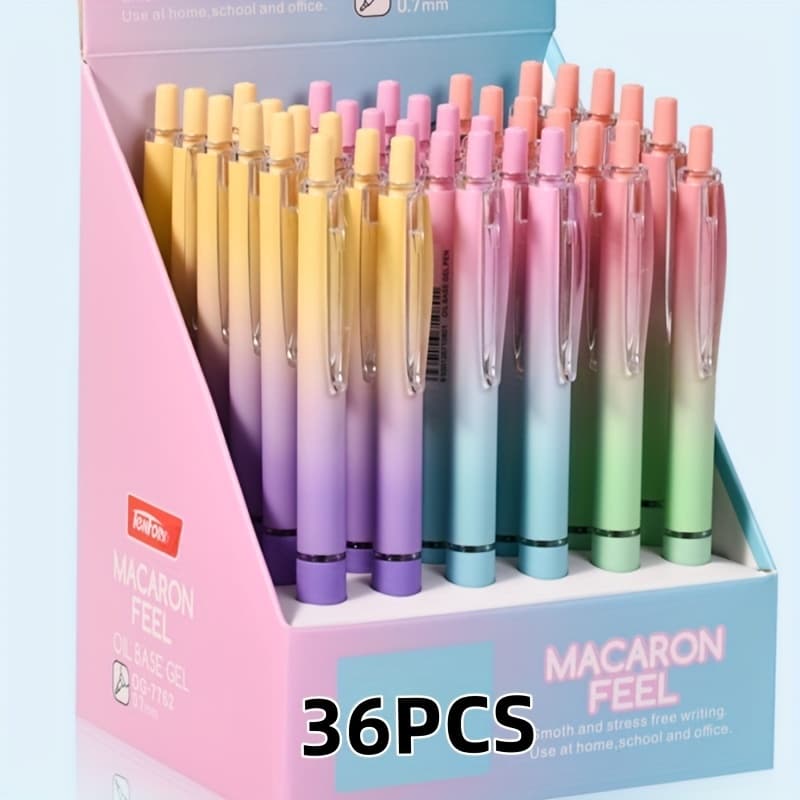 TEMU 36pcs Gel Pen 0.7mm Blue Medium-point Marker Pens With , Ideal For Study And Office Use