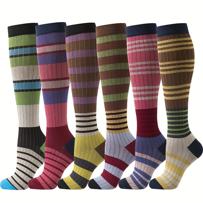 TEMU Gift For Mom 6 Pairs Compression Socks For Compression Socks For Men And Women