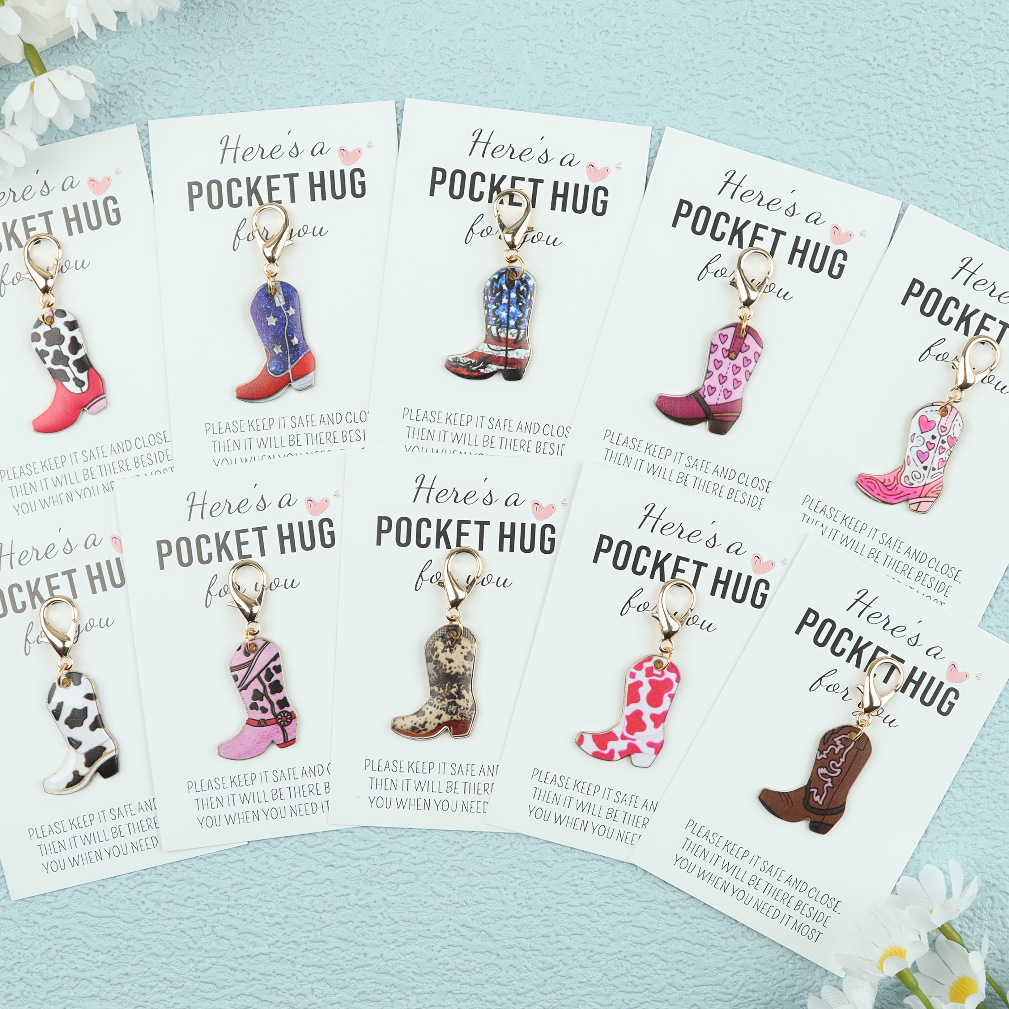TEMU 10pcs Set Metal Western Cowboy Boot Keychain Set, Retro Backpack Decorations, Best Back-to-school Gift For , Friendship Gift, Birthday Gift, Daily Gift, Handmade Pendant