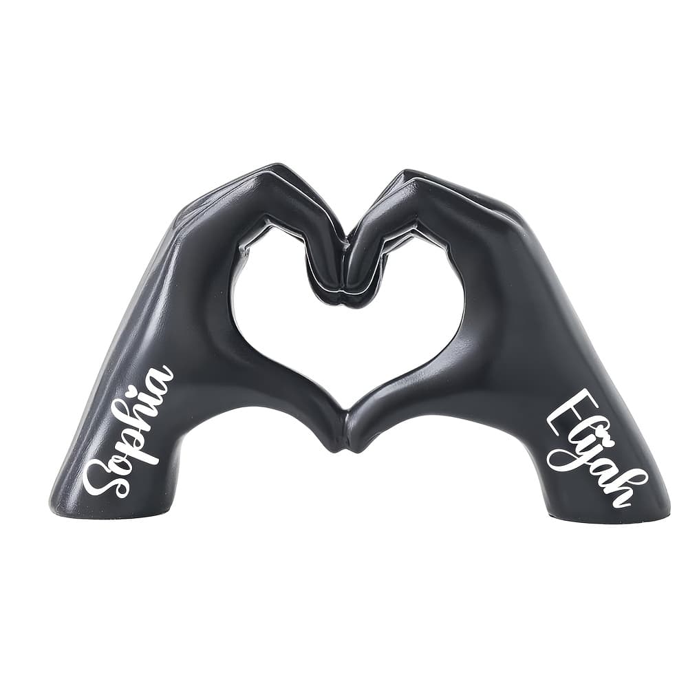 TEMU Customized Hand-in-heart Statue, Personalized Resin Heart Ornament, A Gift For Family, , Or . Perfect Keepsake For Graduation Season, Valentine's Day, Anniversaries, , Father's Day, And Christmas