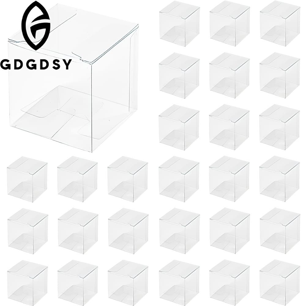 TEMU 100pcs Clear Gift Boxes - Clear Plastic Gift Boxes, Suitable For Weddings, Parties, Birthdays And , Gift Packaging Storage, Non-food Contact