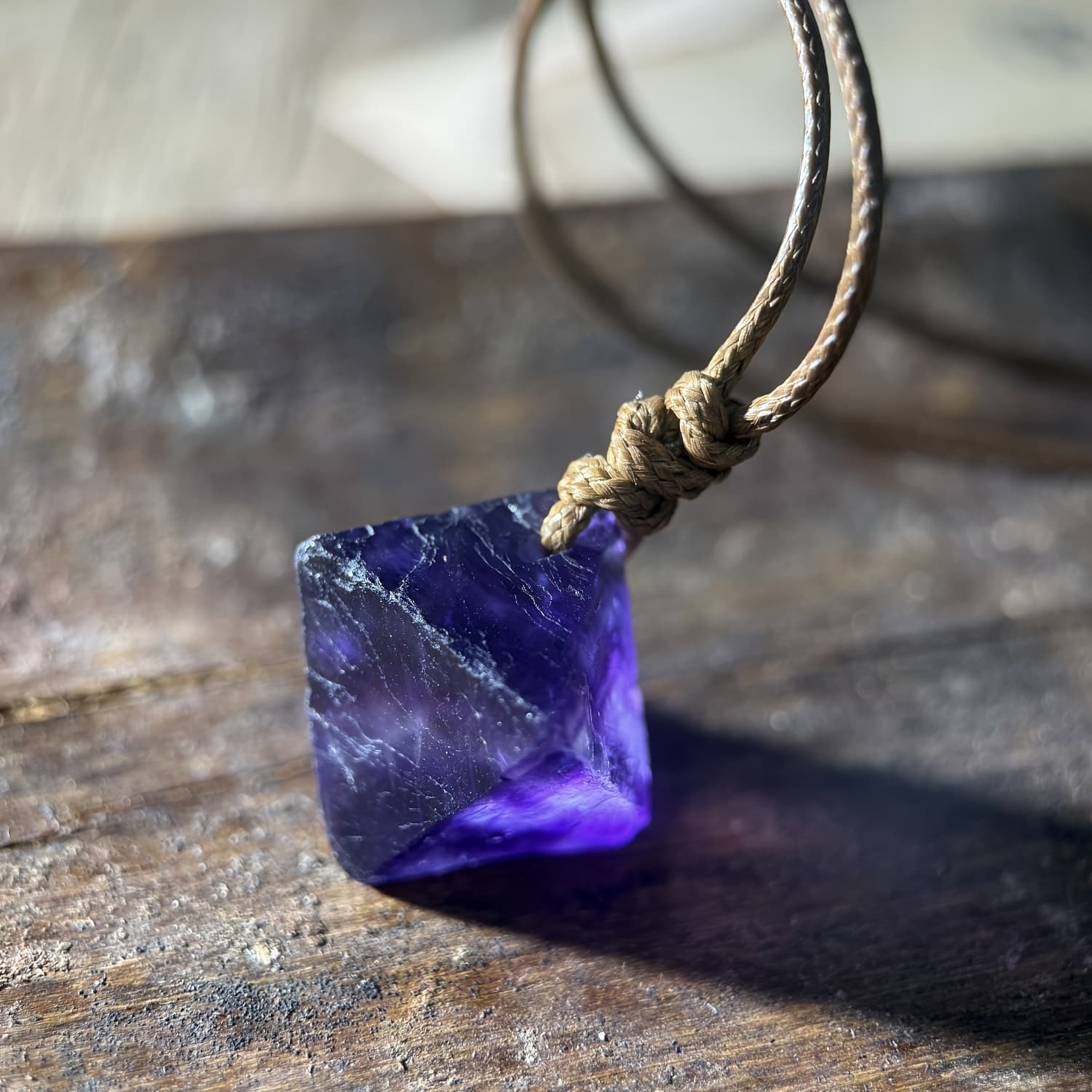 TEMU A Mysterious Aura Pendant, Retro Geometric Pendulum Ornament Pendant, Adjustable Woven Rope, Suitable For Daily Wear, Valentine's Day, Gift