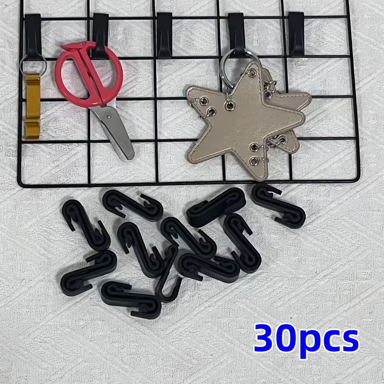 TEMU 30 Durable Plastic Wall Hooks For Mesh Panels, Additions For Wall Displays, Retail Display Racks, Storage Items For Home Office And Garage, Trade Show Displays - No Power Required, Utility Hooks