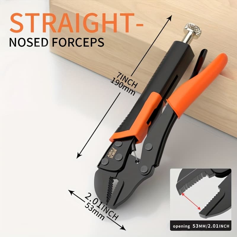TEMU Powerful Pliers, Multifunctional Manual Pressure Pliers, Heavy-duty Pliers, Fixed Tool, Round Mouth Force Pliers