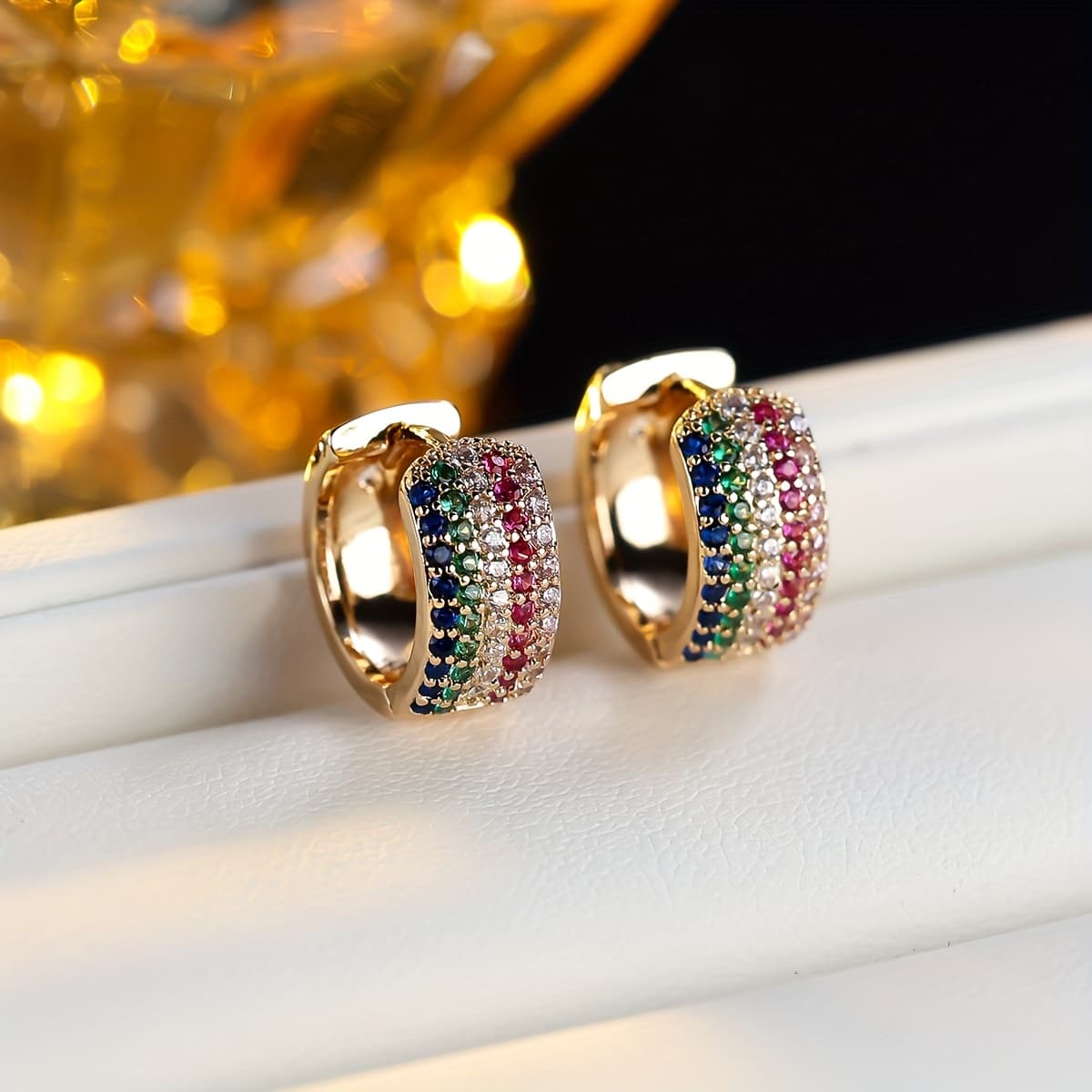 TEMU 1 Pair Of Earrings For Women, Fashionable, Simple, Elegant, And Versatile Hoop Earrings