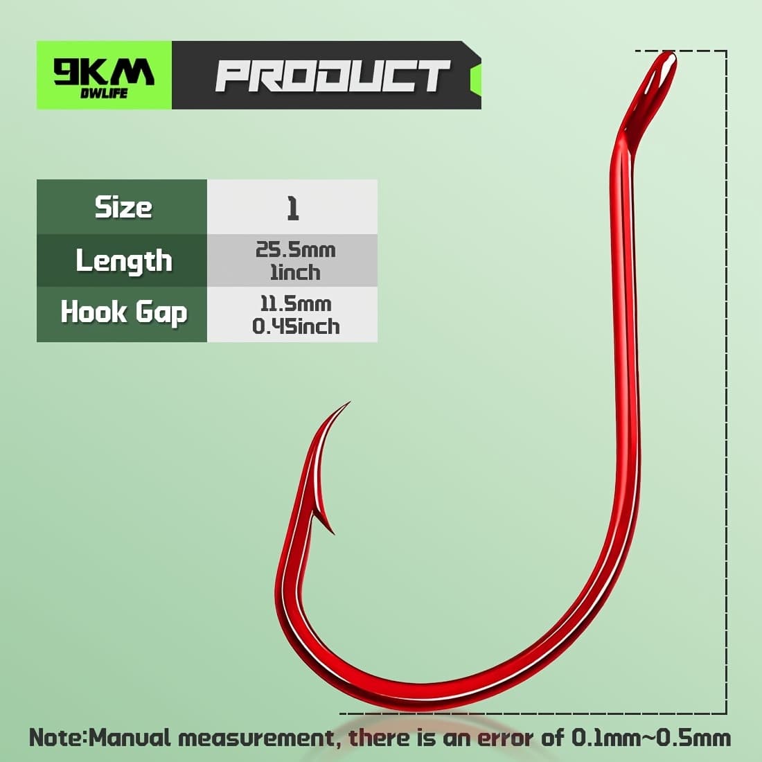 TEMU 100pcs 9km Fishing Octopus Hooks Circle Hooks, High-carbon Steel Offset Fishing Hook Trout Fishhooks Freshwater Fishing Tackle