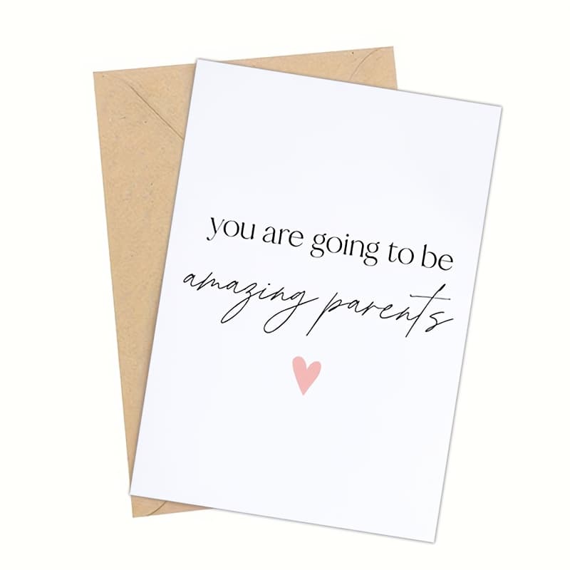 TEMU 1pc, New Parents Card- You're Parents, , Baby Shower, Greeting Card- With Envelope