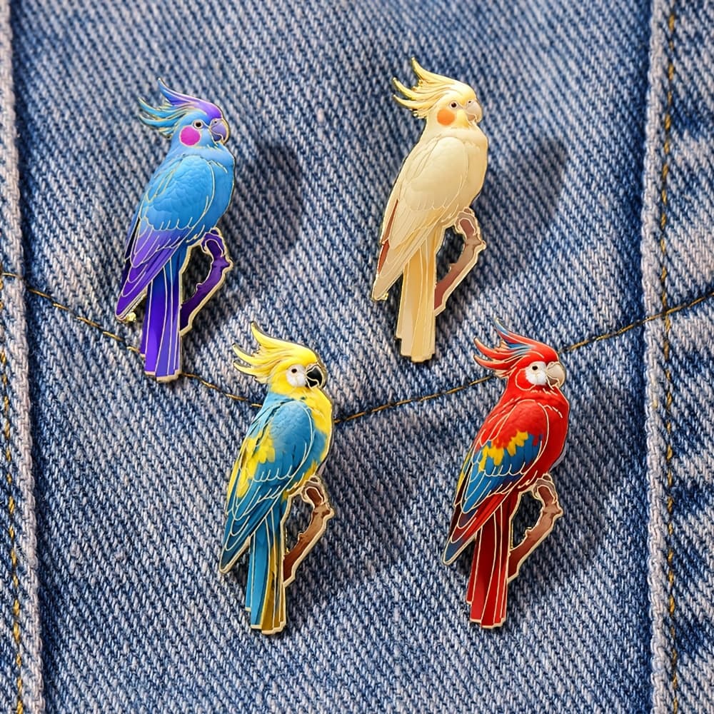 TEMU Set Of 4 Colorful Pins, Stylish Decorative Brooches For Bags, , And Jewelry Gifts
