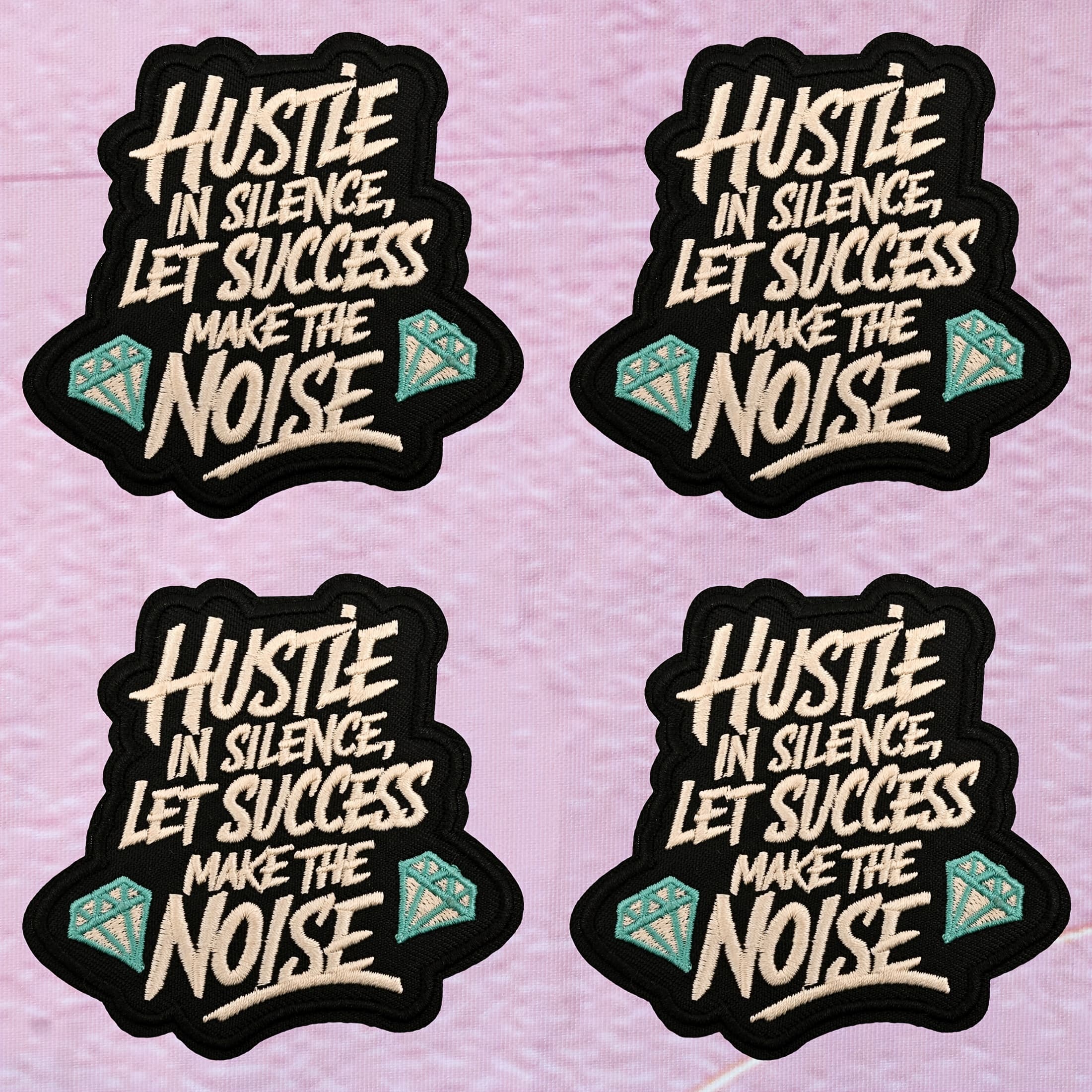 TEMU 4pcs/set ", Let Success Make " Embroidered Patches, 3.46x3.11 Inch Iron On/sew On Appliques, Motivational Decorative Patches For Jackets, Backpacks, Hats, Craft Additions For & Small