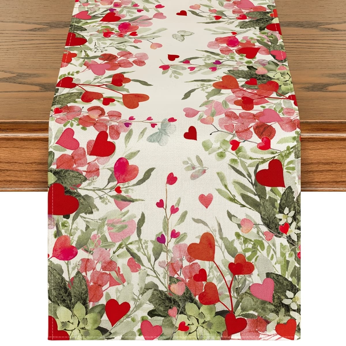 TEMU 1pc, Heart Petals Valentine's Table Runner, Flower Wedding Kitchen Dining Table Decoration For Home Party Decor 13 X 36, 13 X 48, 13 X 72, 13 X 108