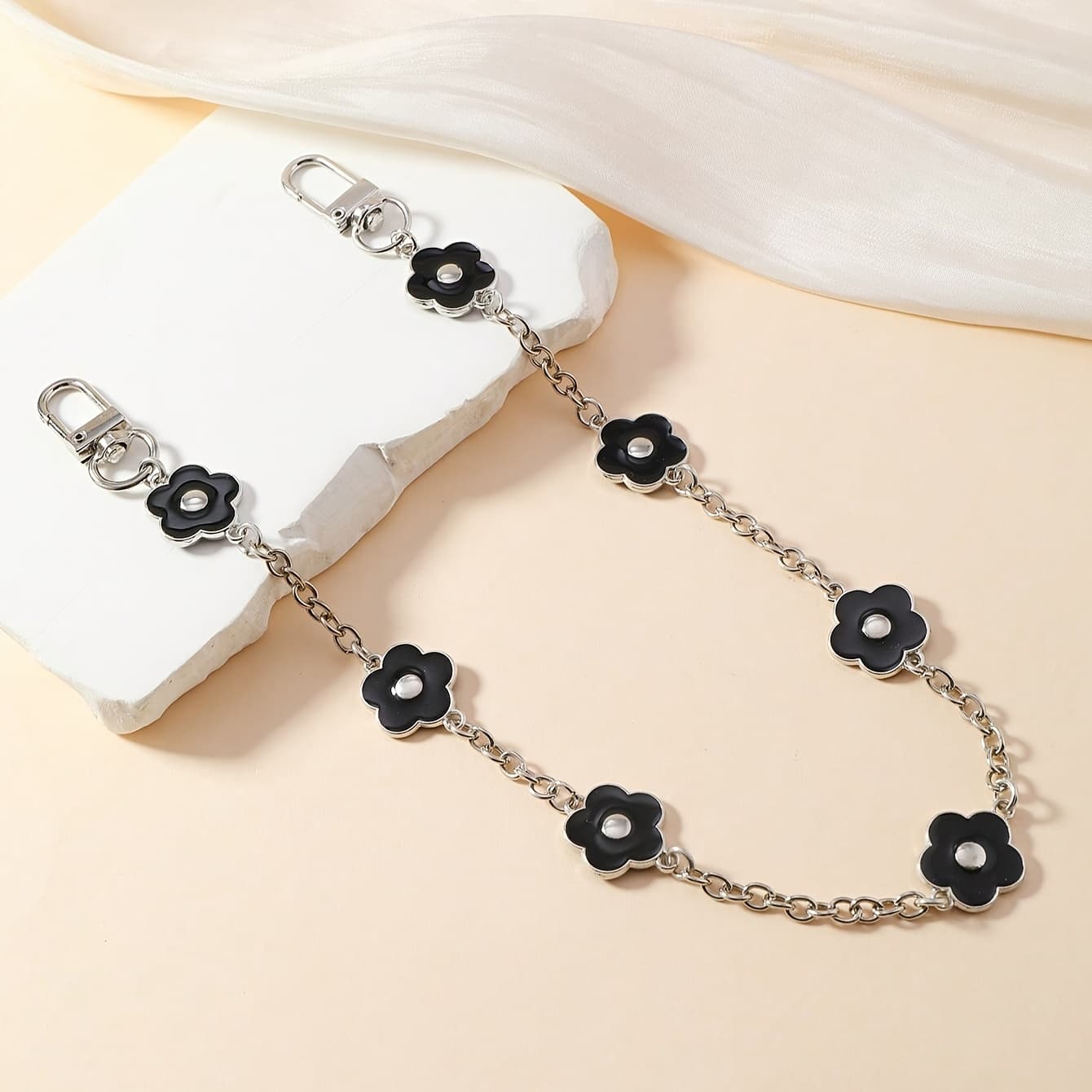TEMU Oil Flower Handheld Chain Small Fragrance Wind Crossbody Phone Case Accessory Pendant Mobile Phone Chain Women's Trendy 1pc