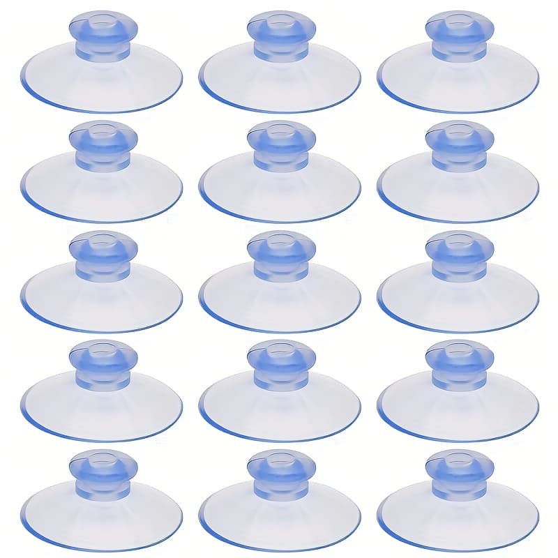 TEMU 15pcs Suction Cups,glass Suction Pads, Sucker Pads Without Hook, Super Strong Holder For Glass Windows, Wall Door, Kitchen, Bathroom And Home Decoration, Utility Hooks
