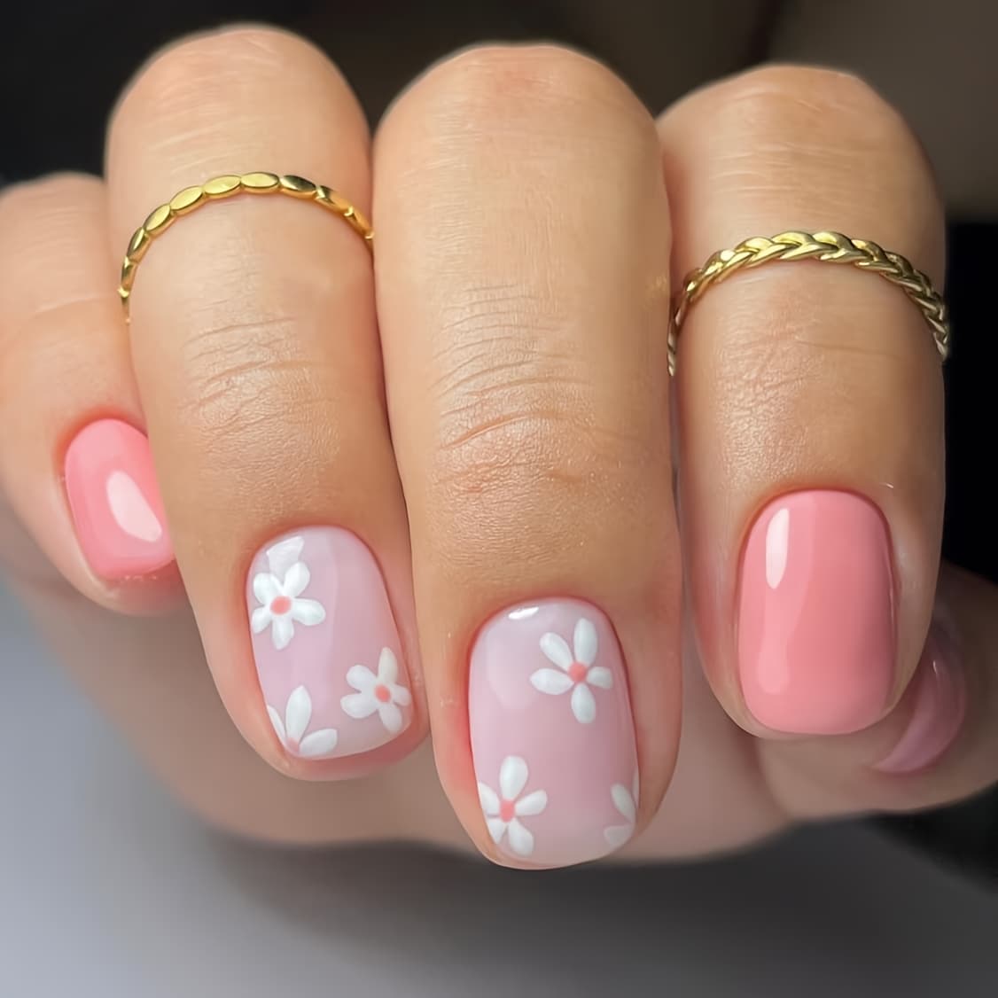 TEMU 2025 Bright Face Square Armor Simple Versatile French Daily Nail Art Patch And Rubbing Strip