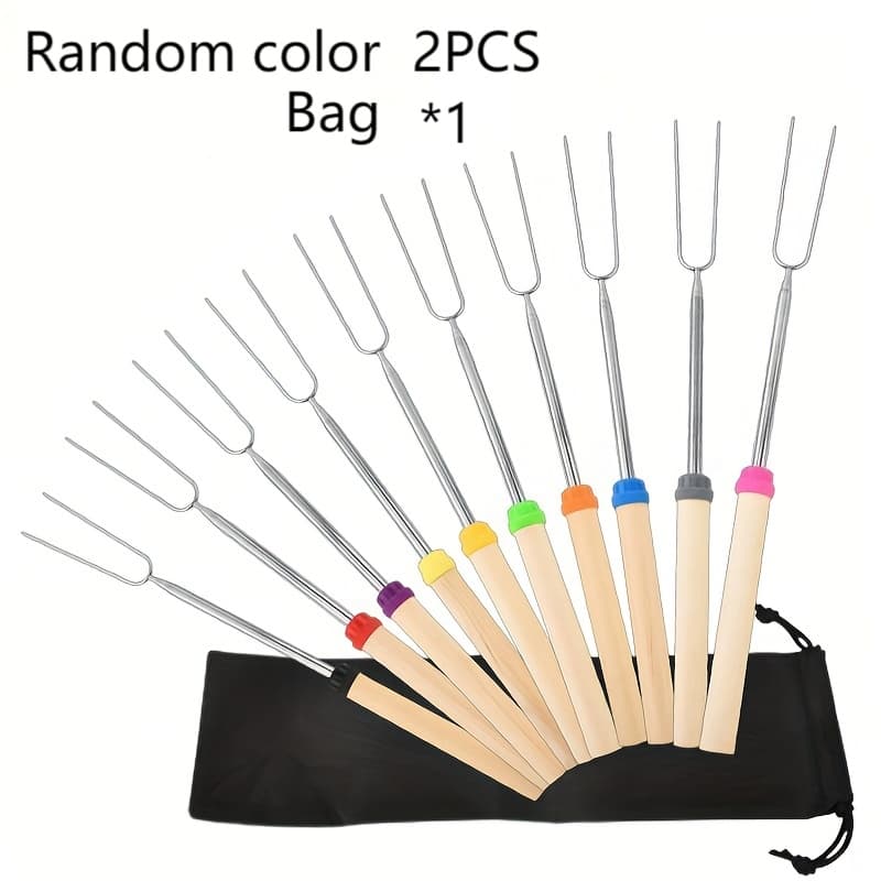 TEMU 2pcs/5pcs/8pcs Extendable Stainless Steel , Random Color
