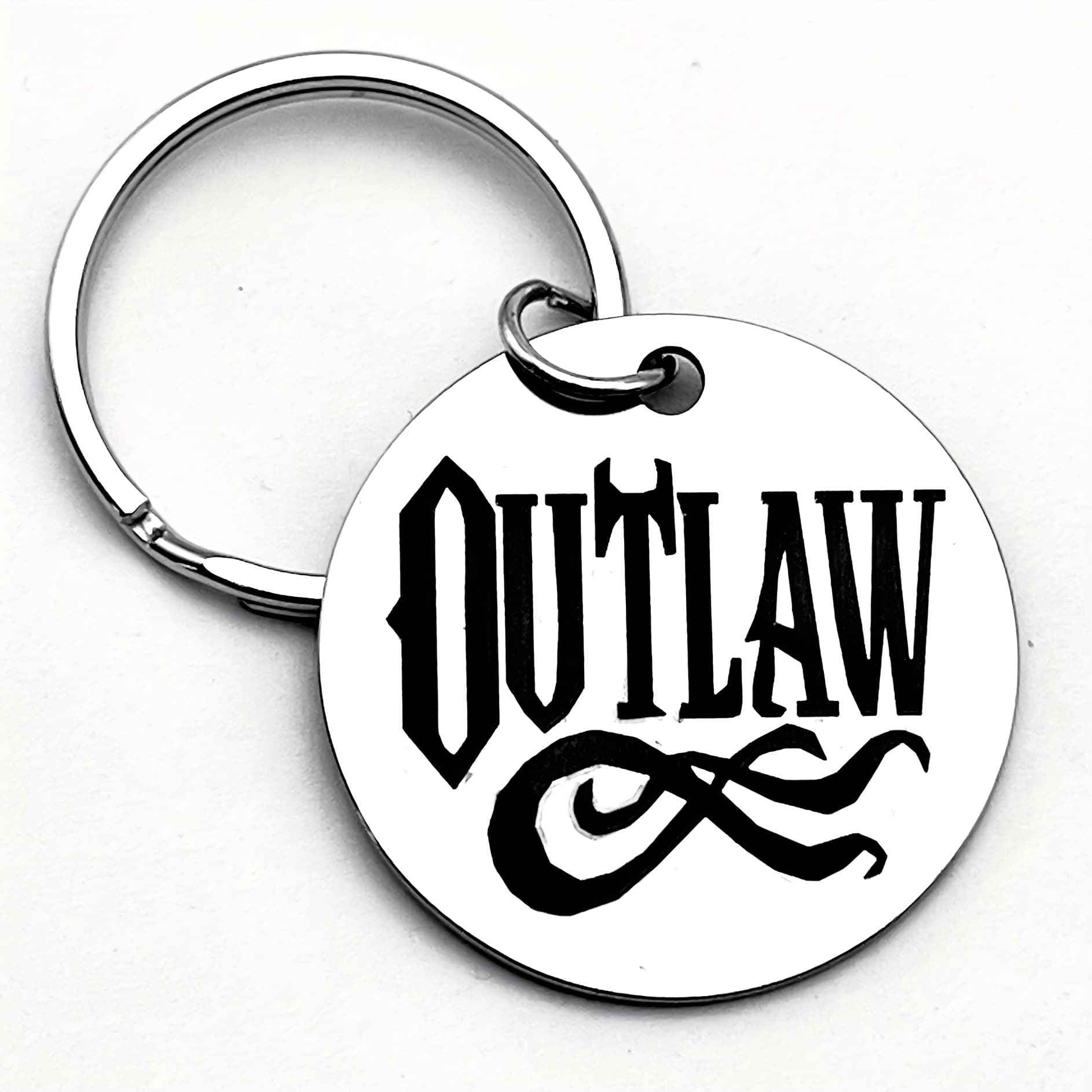 TEMU Outlaw Carved Stainless Steel Keychain, Style, Suitable For Sports And Outdoor Additions, Perfect Gift For Party Parties, Suitable For Men And Women