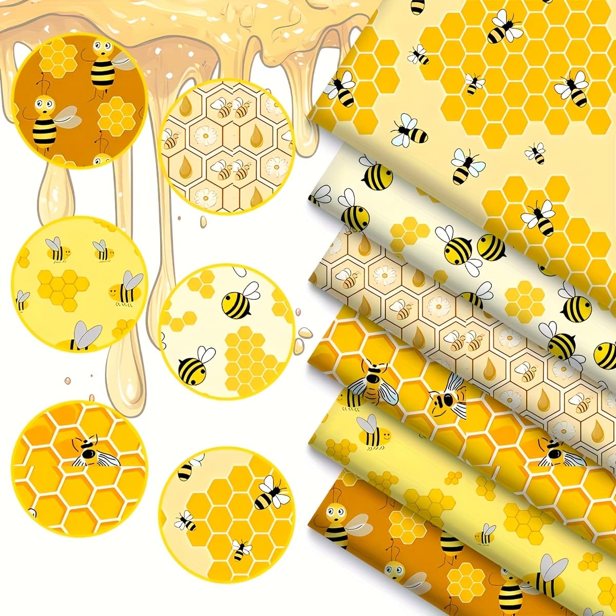 TEMU 6pcs Of Style Fertilizer Bags, 17.7*19.7 Inch Polyester Squares, Suitable For , Craft Projects, Wallet Making