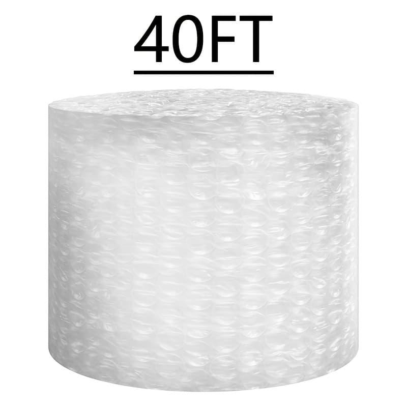 TEMU 1 Roll Of Polyethylene Bubble Cushioning Wrap, 12" X 40' With 1/2" Holes For Moving And Shipping Box Packaging