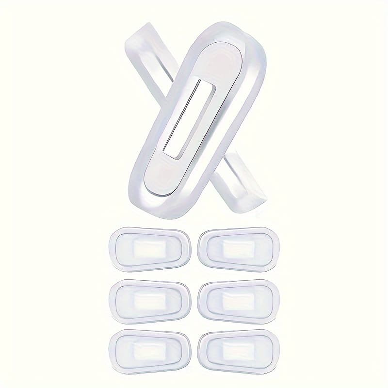 TEMU 4pcs Soft Silicone Eyeglass Nose Pads - Fit, Easy-insert Fashion Glasses Repair Kit With Comfortable & Replacement Mirror , Ideal For Glasses Maintenance, Nose Pads For Eyeglasses
